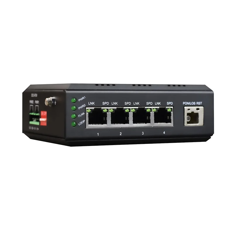 

Мини-промышленный XPON ONT 4-портовый GE EPON GPON ONU с функцией POE