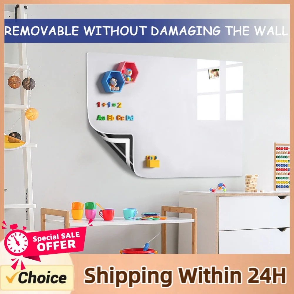Magnetic Dry Erase Whiteboard Include Marker Magnet Eraser Removable Erasable Surface for Teaching Training Office and Home Use