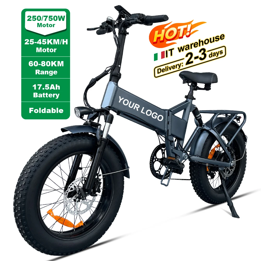 

7Go 48v 750w 20 Inch Portable Ebike E-Bike Fatbike Alarm 7 Speeds City Road Adults Folding Fatbike Bicycle 50kmWEI