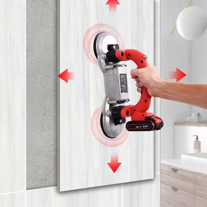 NEW 180W 400KG 6 Speeds Tiling Tiles Machine Tiles Vibrator Adjustable Automatic Floor Vibrator Leveling With Battery 180-180mm