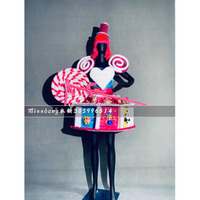 Amusement Park Dress Nightclub Gogo Bar DS Cosplay Parade Atmosphere Cute Flower Car Carousel Dress Performance Costume Women