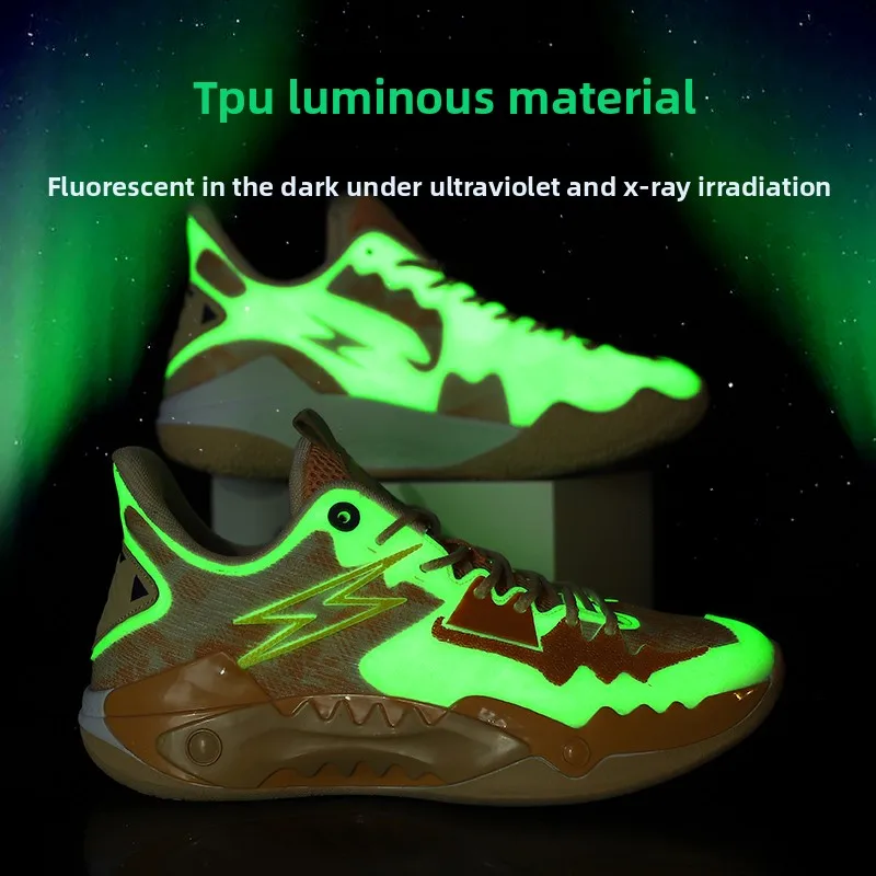 Men Professional Court Basketball Shoes Shock Absorption Cushioning Breathable Mesh Anti‑Slip Wear‑Resistant Outdoor Athletic