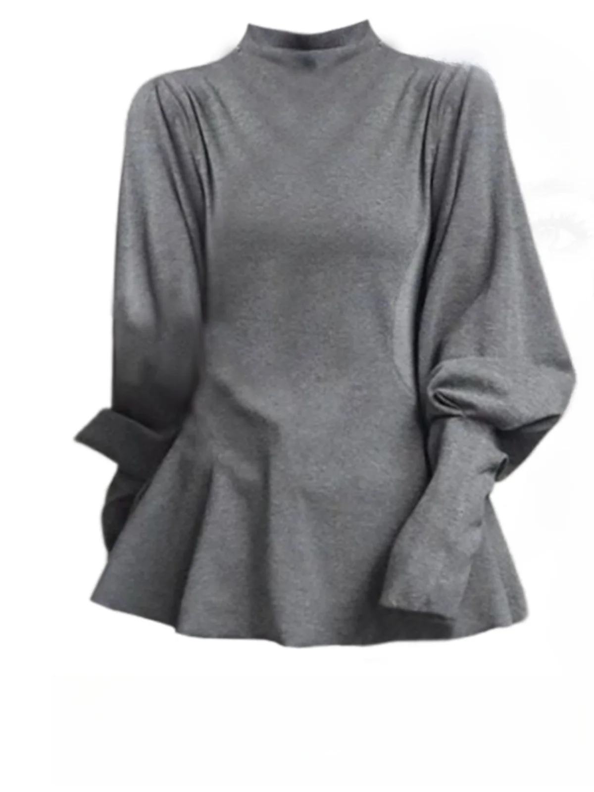 

Женская футболка больших размеров с высоким воротником и длинным свеком, утягивающая талия, дизайн, осень-зима, новый топ для внутренней одежды