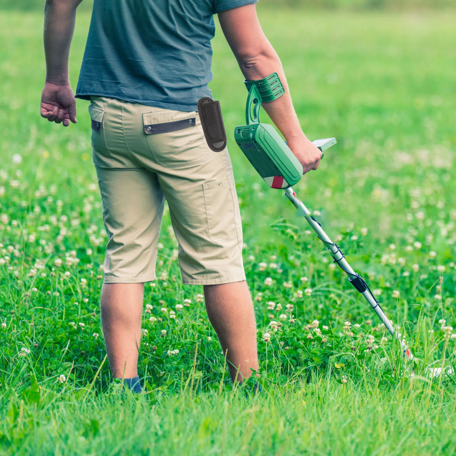 조절 가능한 허리밴드 메탈 러기드 나일론 슬리브 휴대용 토양 커버 야외 보안 탐지용