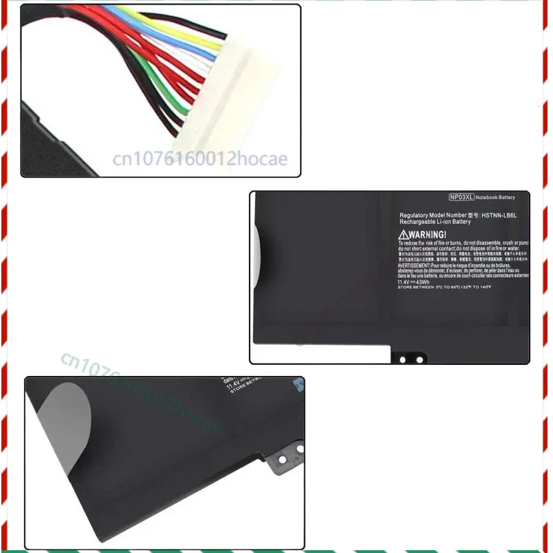 

Новый аккумулятор для ноутбука NP03XL для HP Pavilion X360 13-A010DX TPN-Q146 TPN-Q147 TPN-Q148 HSTNN-LB6L 760944-421 15-U010DX 11,4 В 43WH