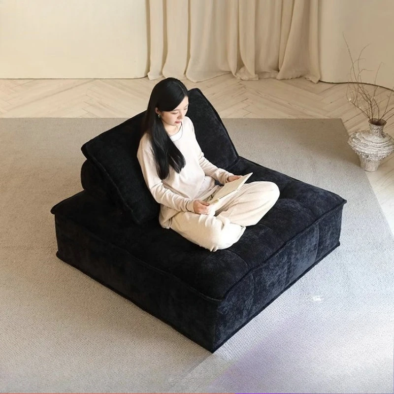

Dutch retro medieval module Italian square tofu cube single fabric sofa