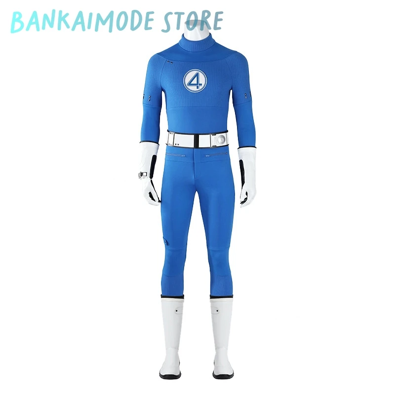 Movie Fantastic Role-playing Four Reed Richards Cosplay Costume Blue Unisex Outfit Jumpsuit Anime Party Cosplay Zentai Suit 3xl
