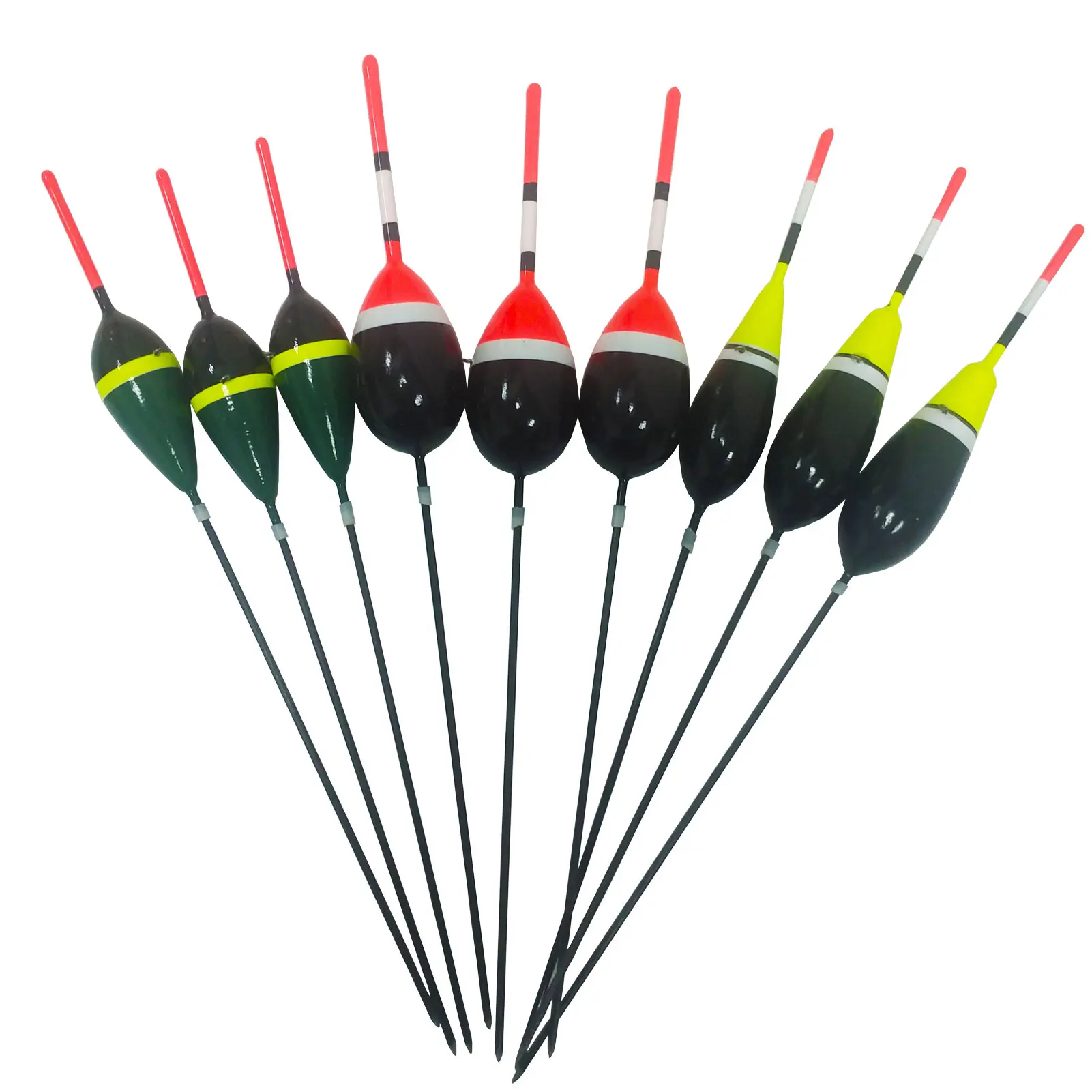 30pcs/Lot Collection Fishing Bobbers Cork Floats Buoy Set  Lightweight Slip Bobbers Paulownia Wooded Fishing Floats 2g+3g+3g