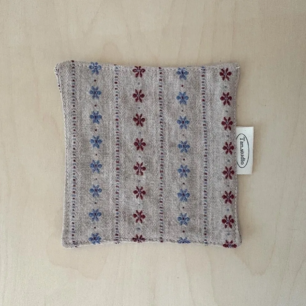 Retro Colored Water Cup Mat Decorative Quilted Fabric Coaster Cotton Insulating Table Mat Home Decor