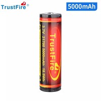 2ps/lot TrustFire 21700 Battery 3.7V 5000mAh Li-ion Rechargeable Battery with Protected PCB for Flashlight /Toy/Electrical Tools