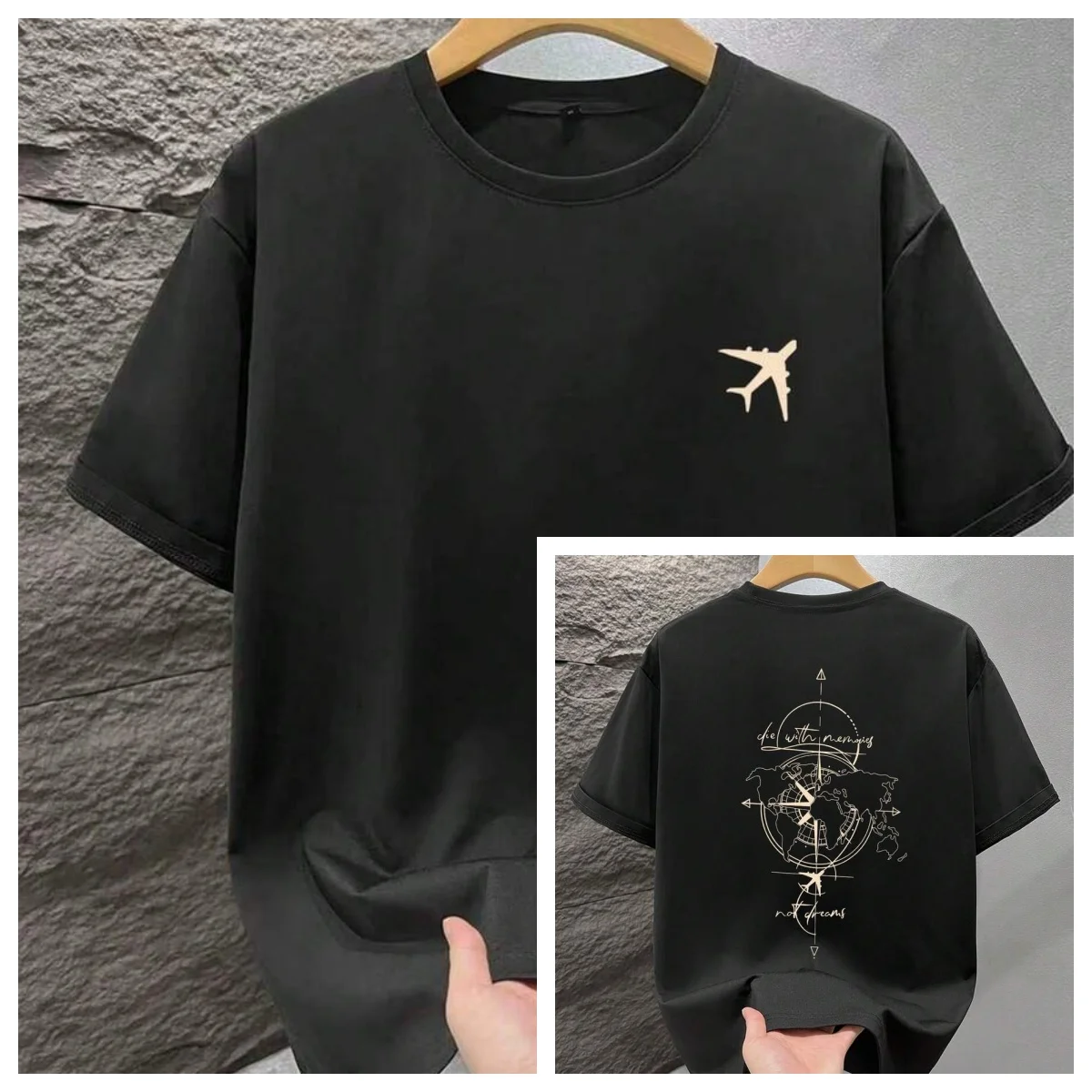 Fit Men's Fashionable Printed Loose Short Sleeve T-Shirt _ Exquisite Design _ Essential for Summer _ Easy To Match