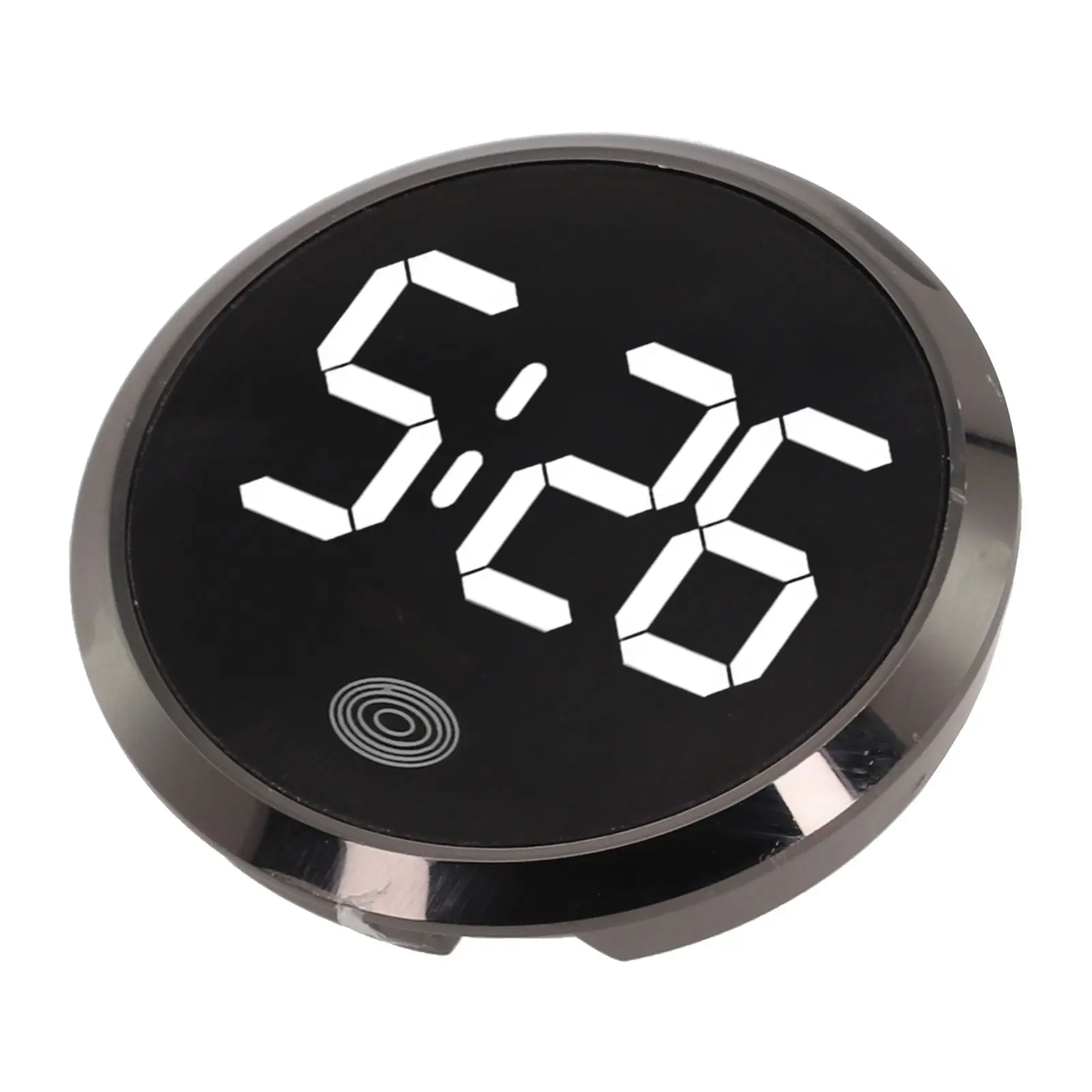 Car Luminous Clock LED ABS Electronic Meter Head Round Alloy Touch Type Luminous Creative Digital Clock Car Interior Parts