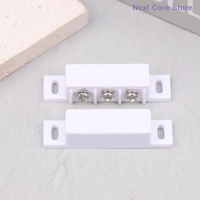 [NC]1 Pair NO NC Magnetic Door Window Contact Sensor Alarm Open Closed Magnetic Contact Switch For Metal Reed Door[NC]