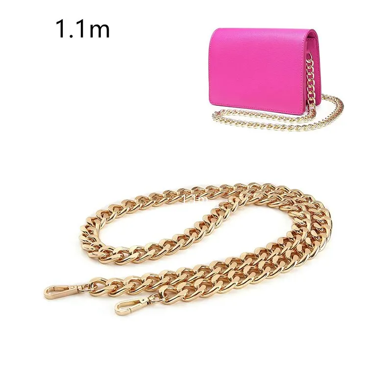 Aluminum Chain 14K Color Retaining Gold Diy Handmade Simple Chain Metal Wrap Chain Underarm Shoulder Strap Replacement Strap