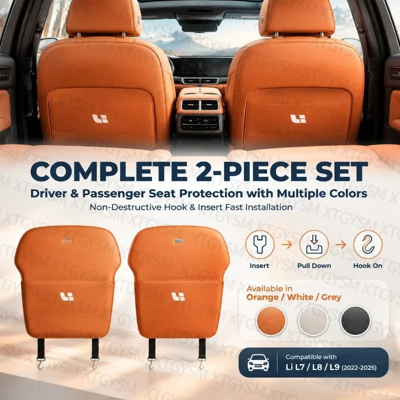 Car Accessories Seat Kick Pad for Lixiang Leading Ideal L9 L8 L7 2022-2025 Second Third Row Seat Protection Pad Interior Decor