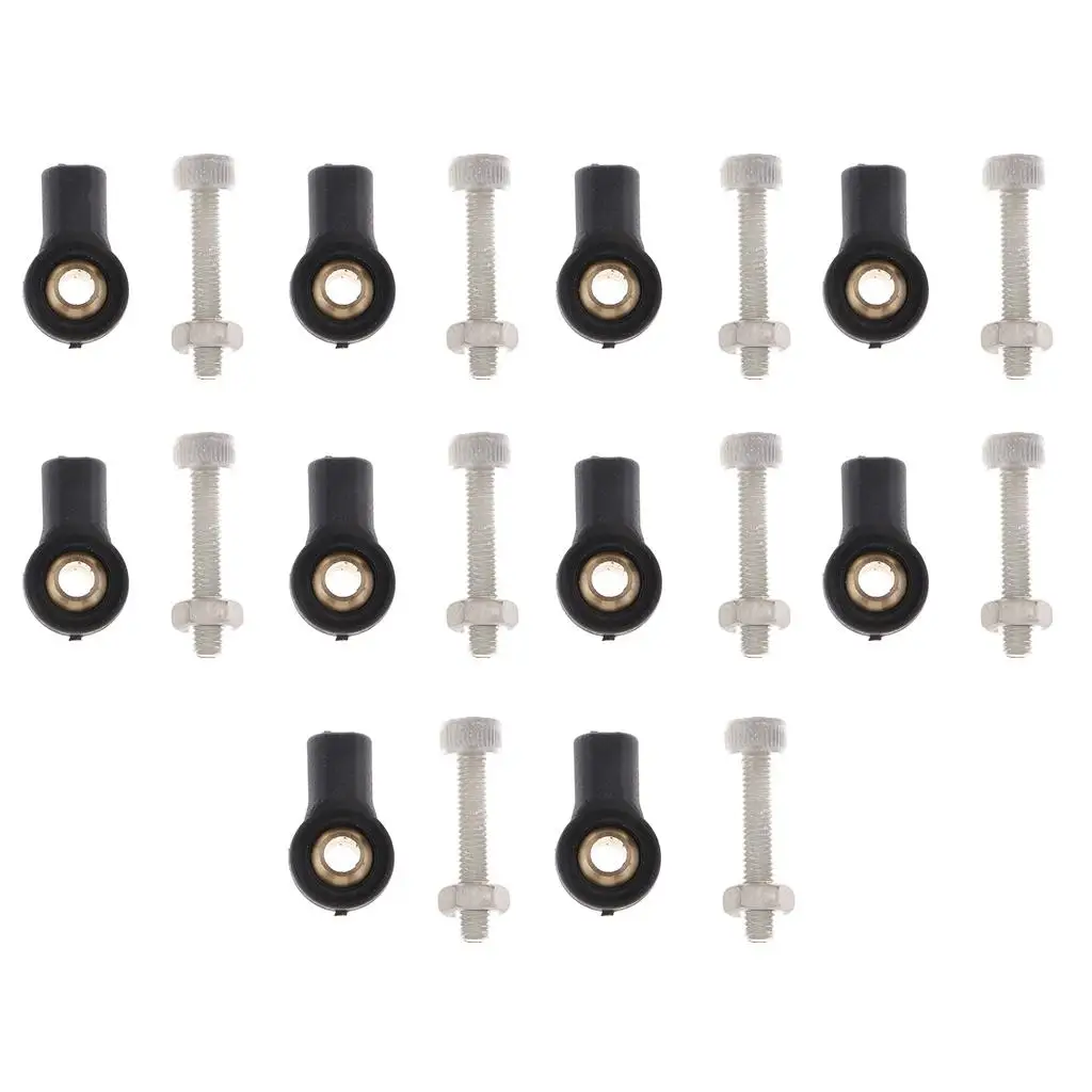 10 Pieces M3 Ball Head Rod End for RC Car Truck Accessories Parts