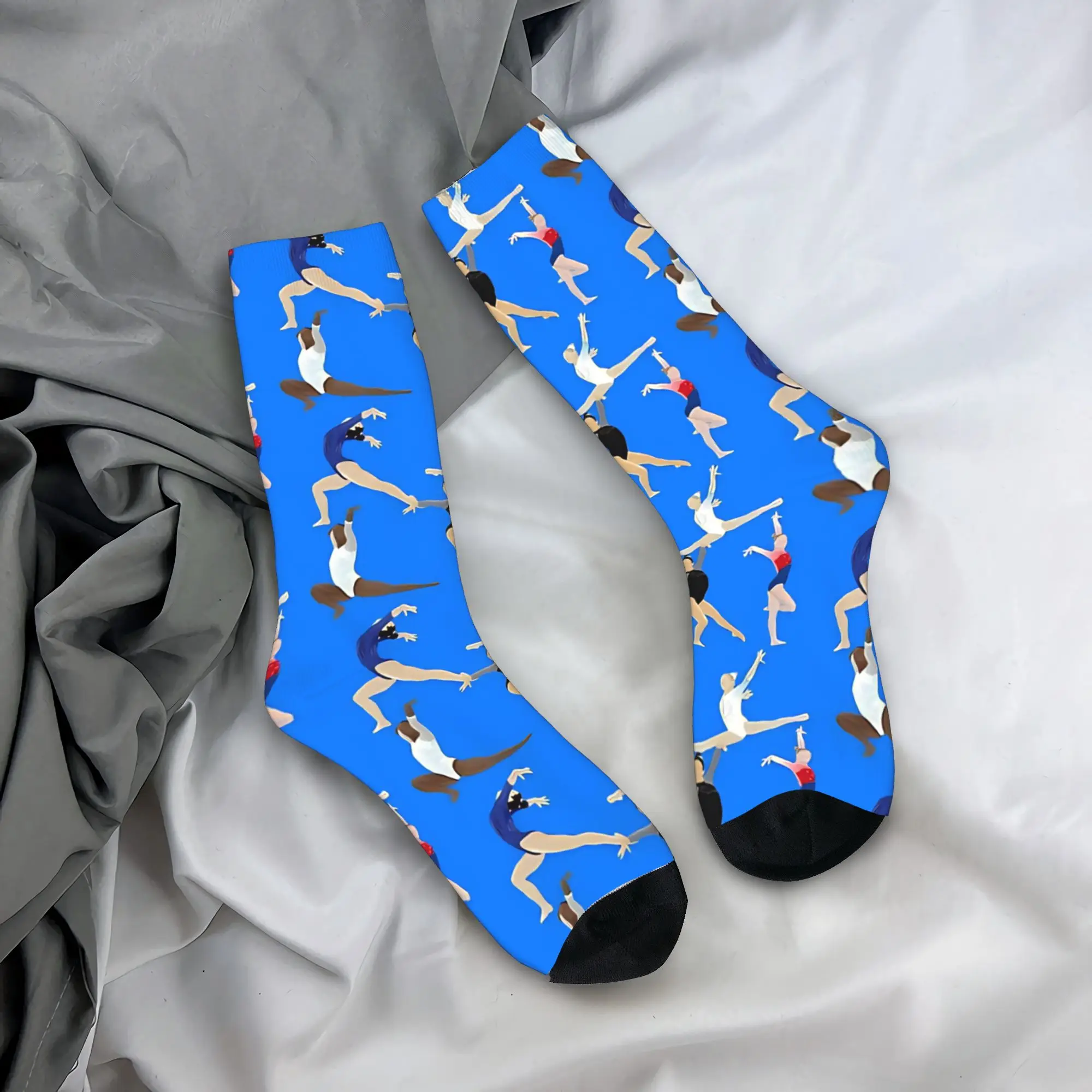 Gymnastics World Championship Team Art  Stockings  Casual Socks Men's Quality Socks Spring Cycling Graphic Anti Slip Socks Gift
