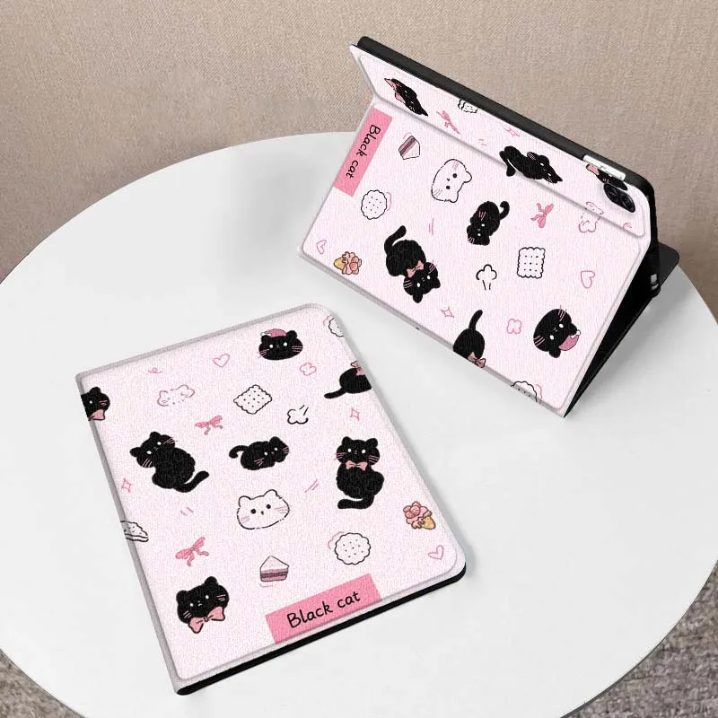 

Creative Black Cat Pattern For Huawei MediaPad M5 T5 M6 SE C5e 11 12 X 2 Lite Pro Air S 12.2 Inch 5G Tablet Case