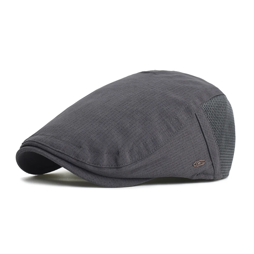 Spring Summer Breathable Mesh Outdoor Newsboy Caps Men Woman Lightweight Casual Beret Flat Cap Soft Solid Driving Fashion Peaked