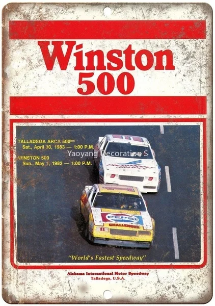 

Winston 500 Tin Sign art wall decoration,vintage aluminum retro metal sign,