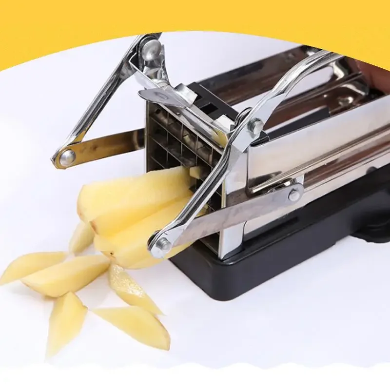 

Stainless Steel Potato Cutting Machine Kitchen Gadgets New French Fries Cutter Non-slip Potato Slicer Home Use Chopper Cucumber