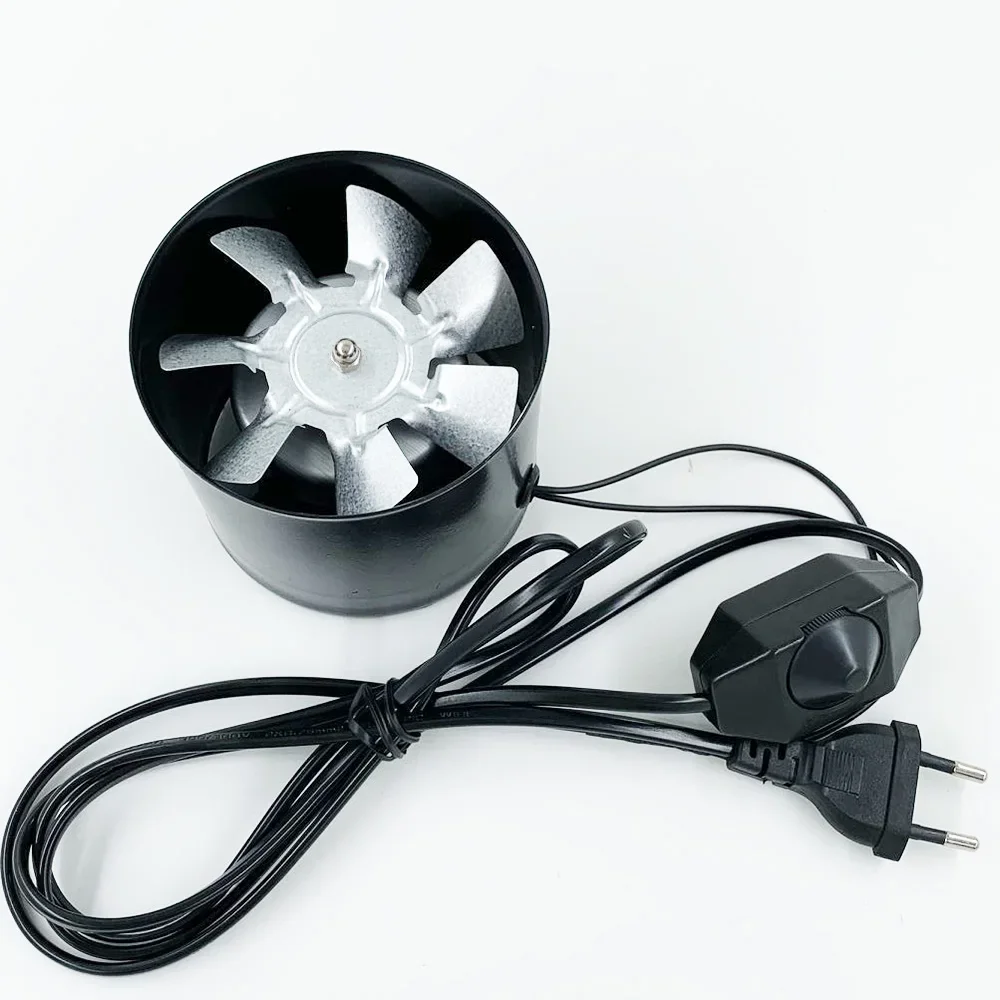 220V 110V 4 inch Mini Metal Duct Exhaust Fan for Bathroom Toilet Air Ventilation With Power Cable