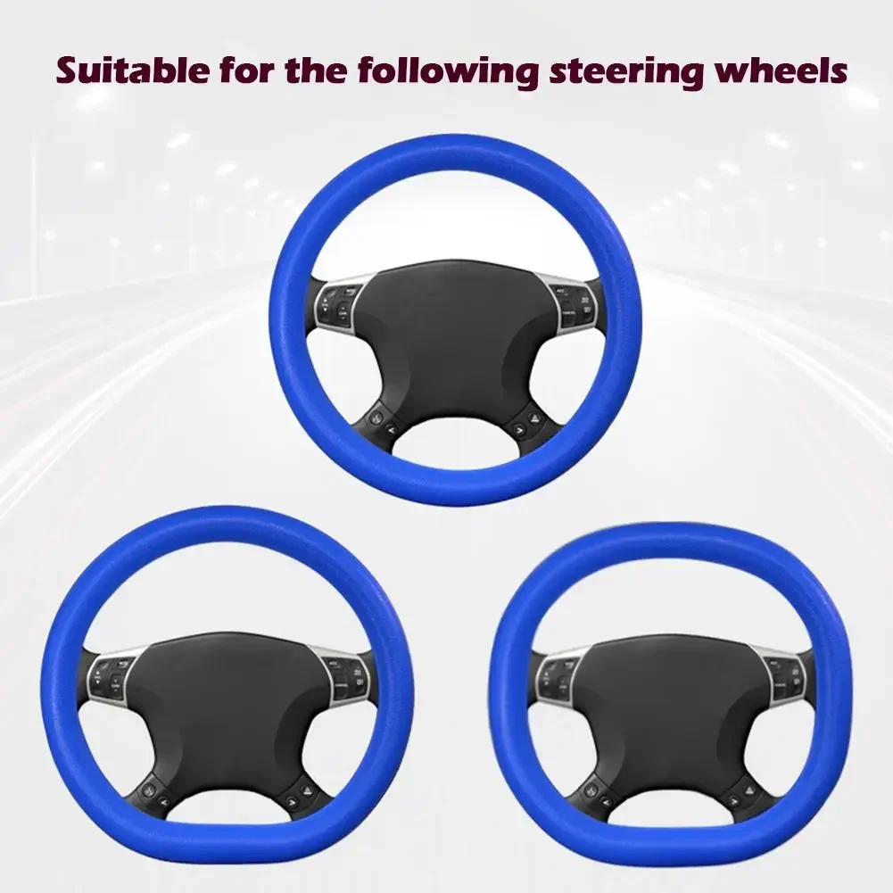 Universal Car Steering Wheel Cover Silicone Glove Cover Texture Soft Multi Color Auto Decoration DIY Covers Accessories