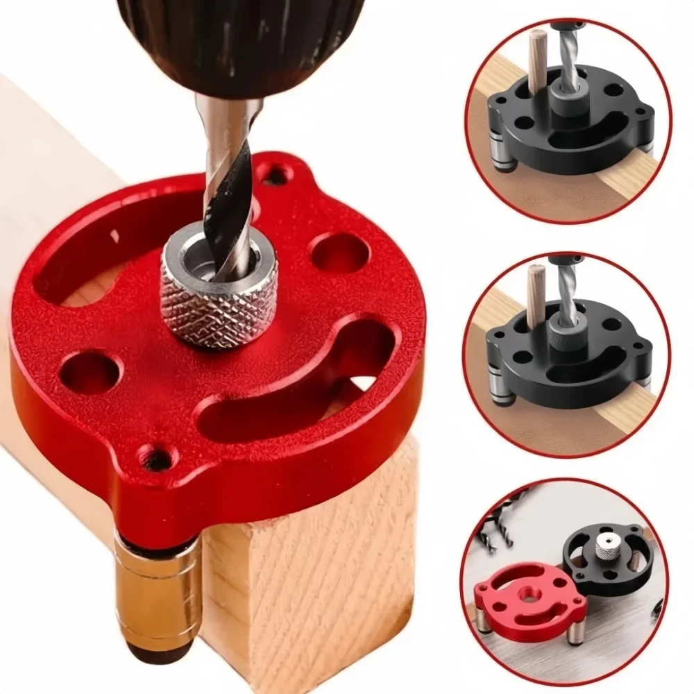 

Self Centering Pin Fixture Straight Hole 3-10mm Handheld Drilling Guide for Professional Carpenters' Drilling Positioning Tool