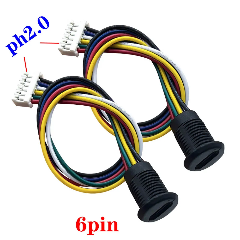 

2/4/5/6P Type-C USB high current charging socket with PH2.54 nut snap lock plate female type C waterproof female connecto