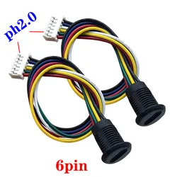 2/4/5/6P Type-C USB high current charging socket with PH2.54 nut snap lock plate female type C waterproof female connecto