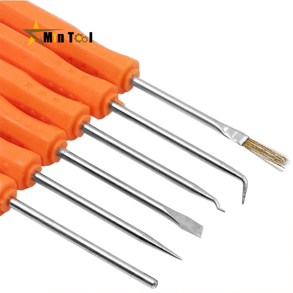 6Pcs Set Desoldering Hand Tool Aid Tool Kit Soldering Aid Assist Tools PCB Cleaning Kit Repair Tool Electronic Heat Assist Set