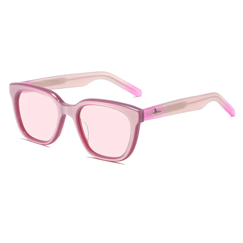 

​​2025 K-Style Cat Eye Sunglasses Women, Square Frame UV400 Nylon Lens Face Slimming Retro Luxury Acetate Eyewear​​