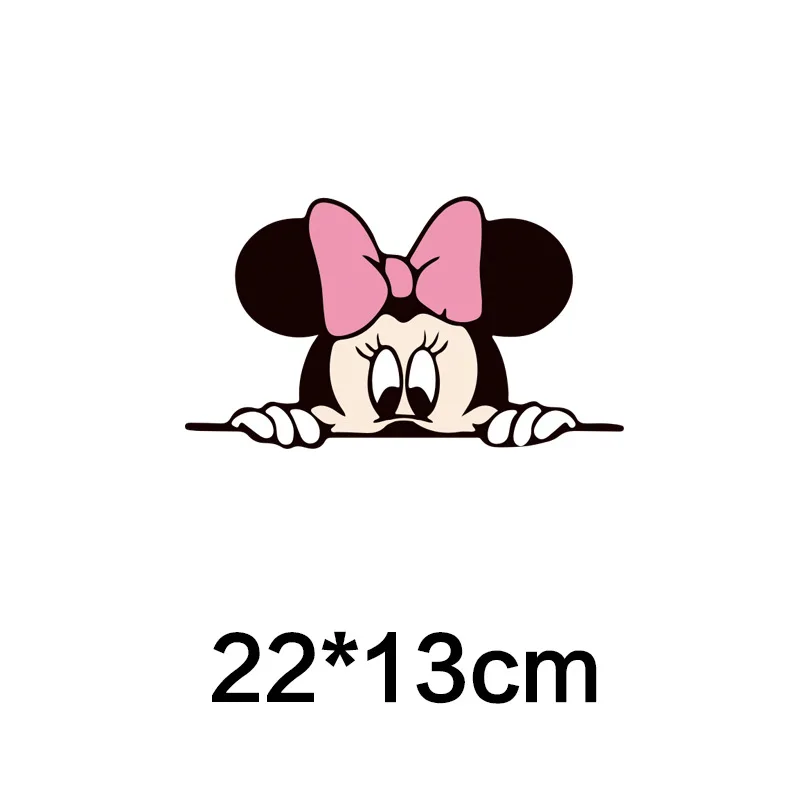 Disney Mickey Minnie Mouse Car Sticker Cartoon Personality Auto Body Decorative Stickers Waterproof Covering Up Scratches Decals