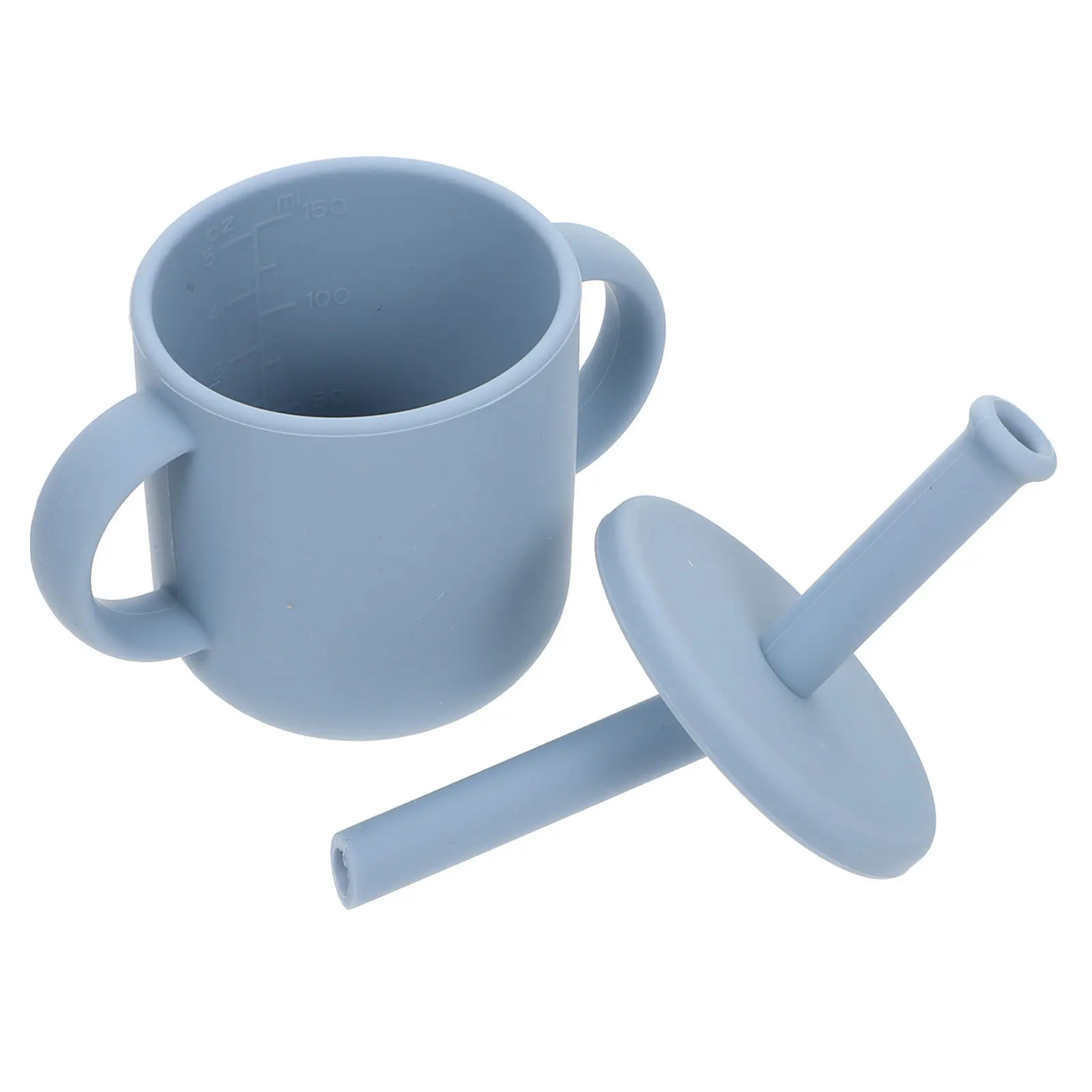 

1Set Kids Water Mug with Handles Toddler Training Cup Silicone Anti-Spill Baby Drinking Cup Ergonomic Design for Small Hands