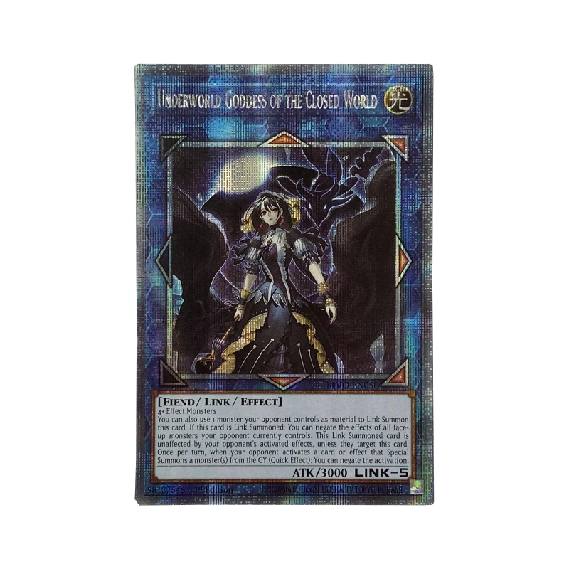 ORICA YUGIOH DIY Proxy Cards  Underworld Goddess of the Closed World Non-Original Extra TCG Children's Gift English Collection