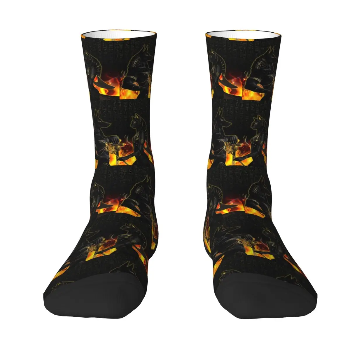 Anubis Bastet Ancient Egyptian Mythology Socks Harajuku Soft Stockings All Season Long Socks for Man's Woman's Birthday Present