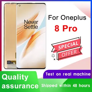 Bilashmart Tested 6.78 OnePlus 8 Pro Fluid AMOLED Display Touch Screen Digitizer Assembly One Plus 8 Pro LCD Replacement Parts
