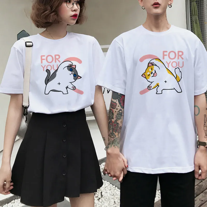 Funny Couple T Shirts Casual For You Letter Love Tshirt Cute Couple Clothes Boyfriend Girlfriend Matching Shirts