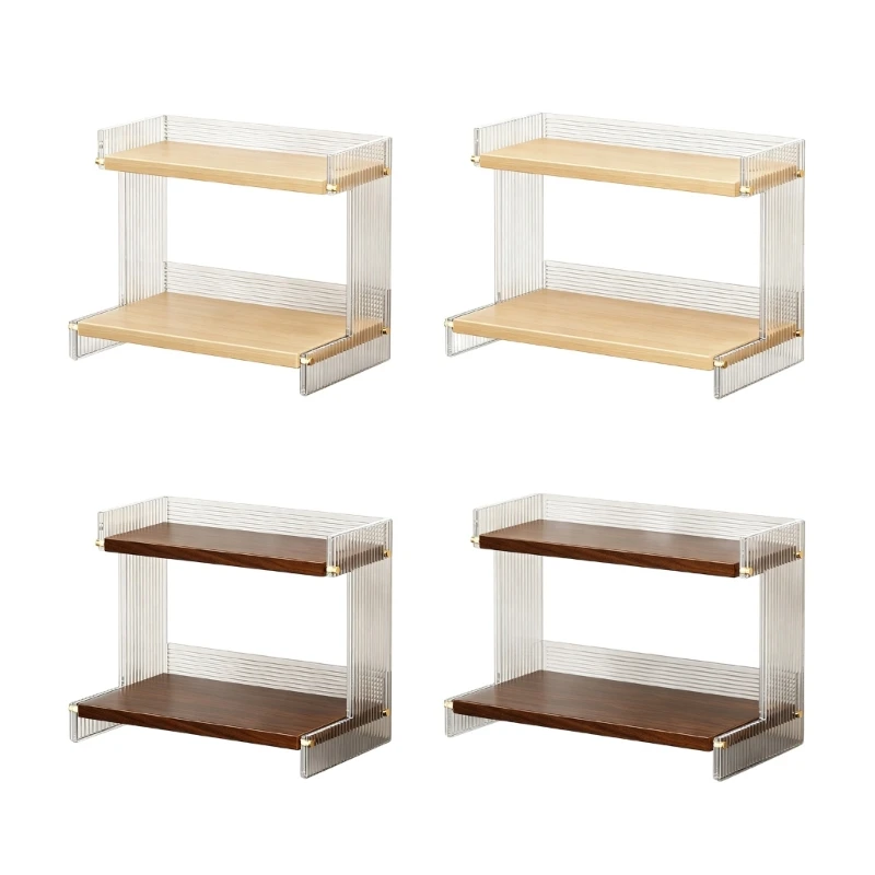 

Upgrades Acrylic Shelf with Strong Support Strong 2 Layer Clear Organiser Easy to Use for Bathroom Essential HX6C