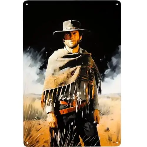 Vintage Clint Eastwood Metallschild Wanddekoration Western-Film-Legende