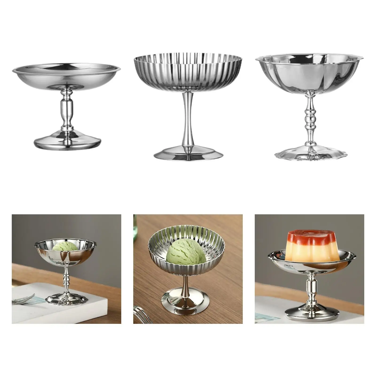 

Stainless Steel Snack Holder Ice Cream Bowl Dessert Cup,Yogurt Cup,Snack Candy Cup Dessert Bowl Fruits Storage Cup,For Party Bar