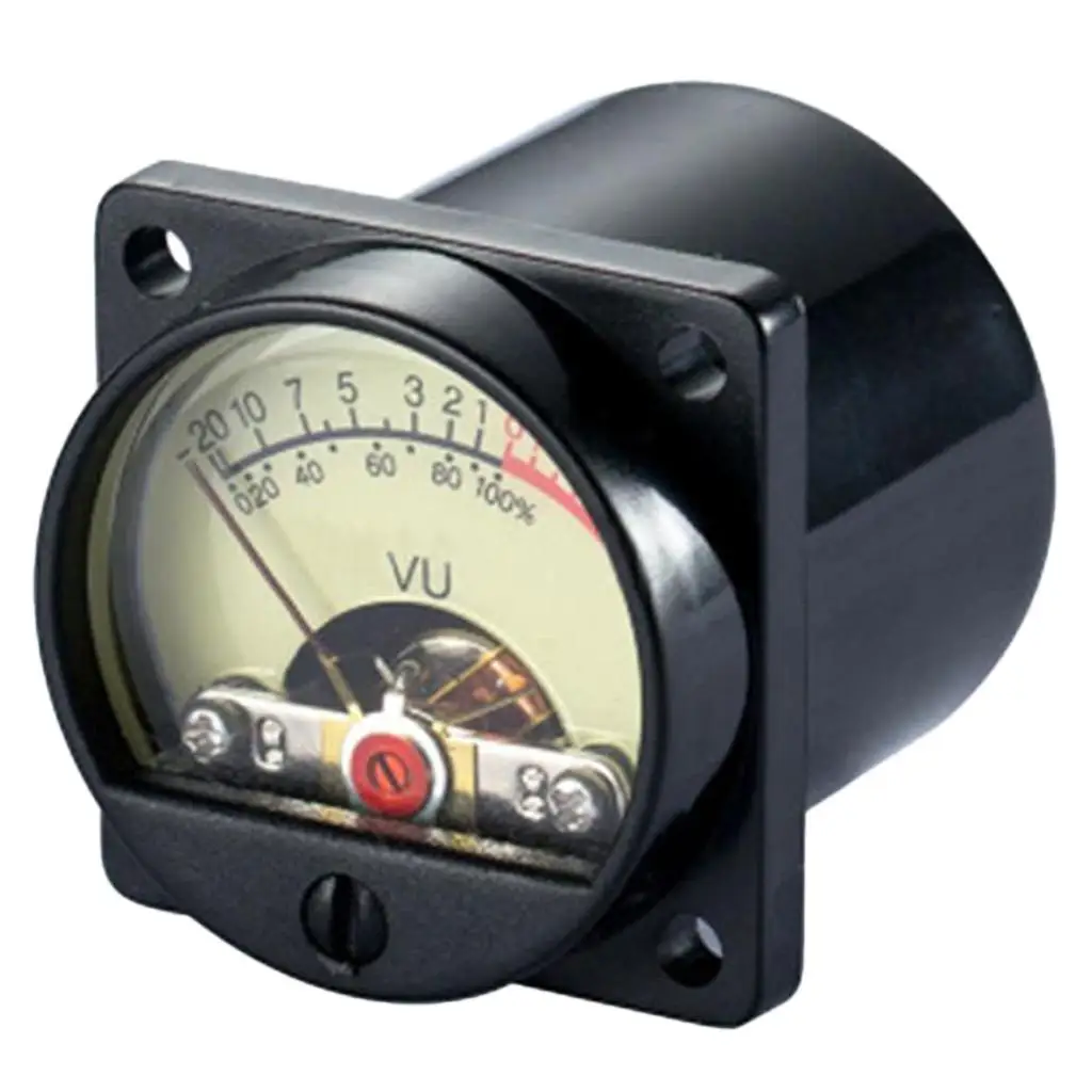 LED VU Meter Analog Panel Audio Level Display Compact 35x35 Mm for Stereo Receiver and Mixer