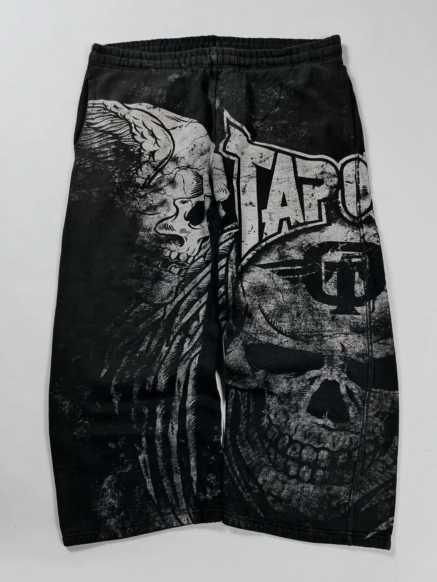 

Y2K Men's Gothic Oversized Print Explosions Jeans American Hip-hop Trend Gothic Straight Pants Harajuku Casual Couple Wide Pants