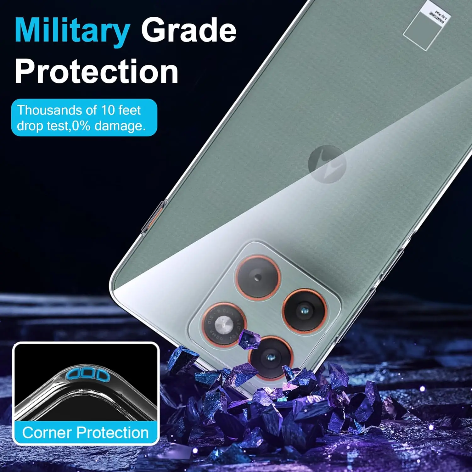 رقيقة جدا واضح لينة بولي TPU كاميرا حماية عودة قضية الهاتف غطاء ل Motolora موتو إيدج 70 Edge70 X70 الهواء T2601-2 XT2603-2 #4