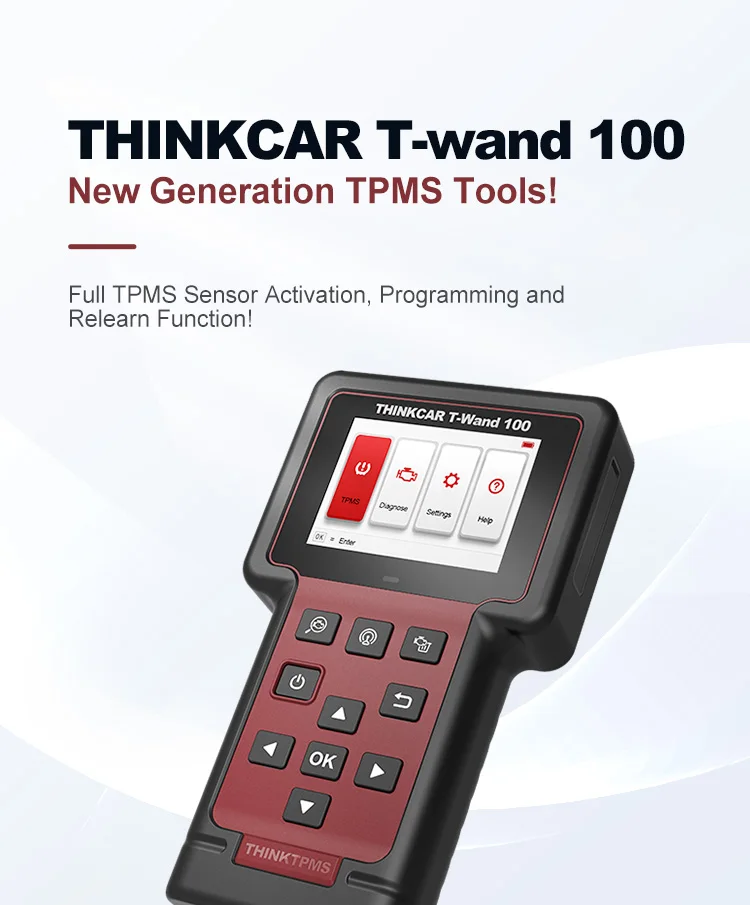 THINKCAR THINKTPMS T-stick 100 Universal جميع السيارات أدوات فحص ضغط الإطارات الاستشعار تفعيل القراءة التعلم البرمجة