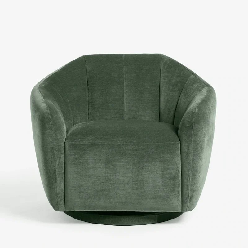 # High-density Foam Cozy Boucle Fabric Barrel Swivel Rotating Chair Furniture Popular