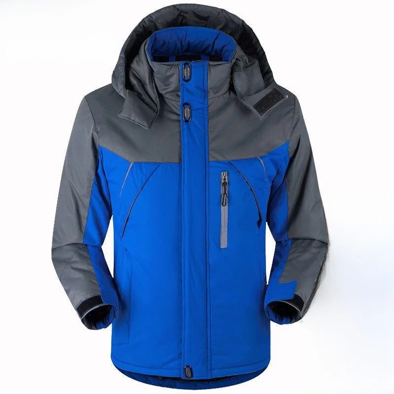 Thickened Fleece Men's Cotton Jacket Windproof Warm Tactical Coat Loose Large Size Jacket Anti-cold Cotton Clothes Polyester ...