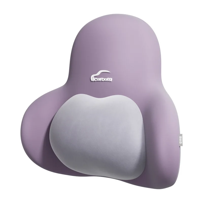 Latex Headrest and Lumbar Pillow Set for Car Seat, Ergonomic Neck Support Cushion with Adjustable Strap, Breathable Waist Pad