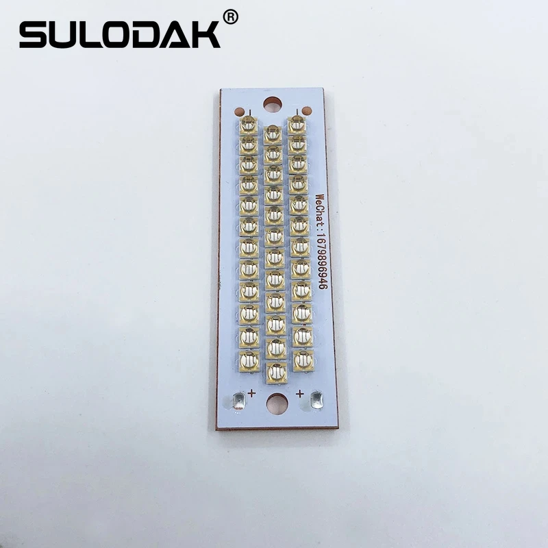 Modulo UV LED da 90W per luce fotopolimerizzante con inchiostro Gel ultravioletto stampante Flatbed UV a lunga durata cura quarzo 365nm 395nm 3535 Chip lampada UV Bead