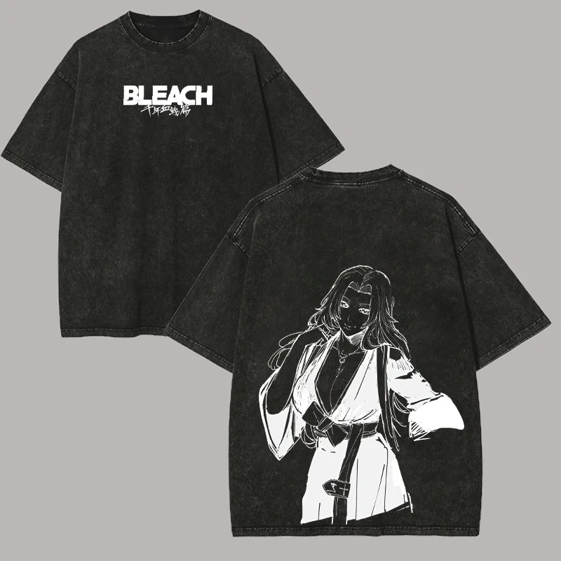 Bleach Washed T-shirt 2026 New Model personality Clothes shirt Year round clothing Streetwear Trendy high quality Breathable tee